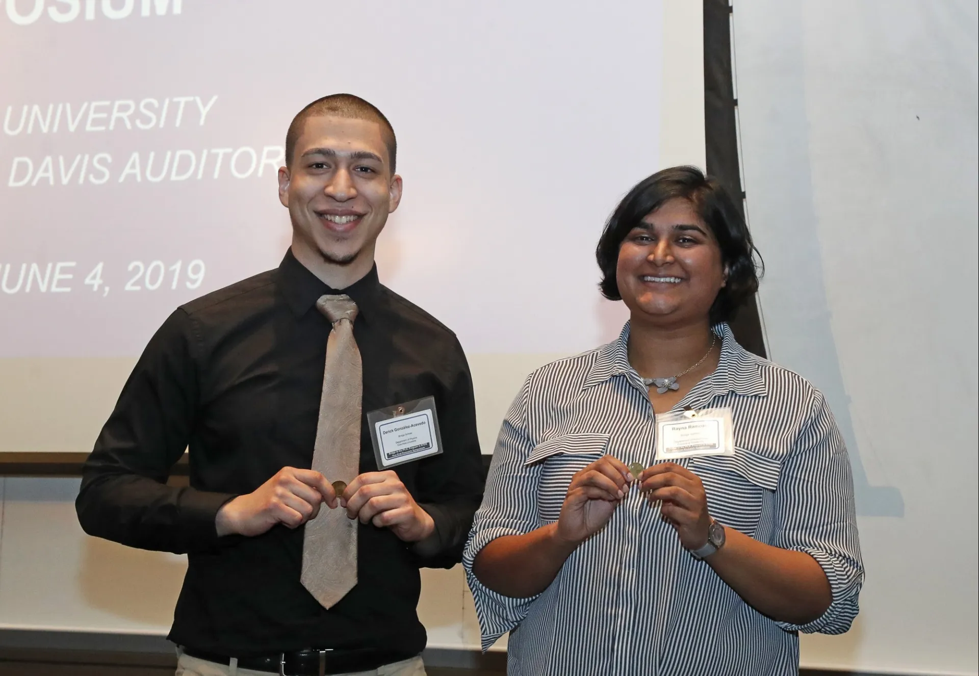 Oral Presentation Awards: Derick González-Acevedo and Rayna Rampalli, Cohort 11