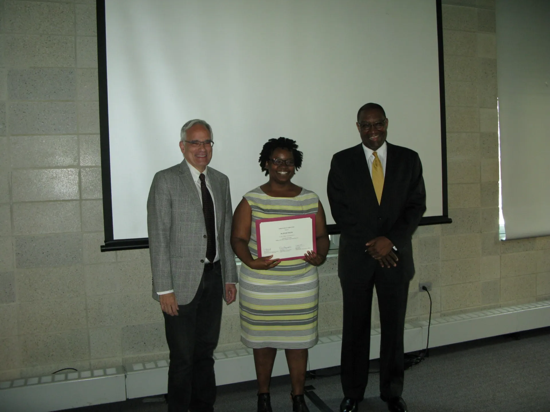 Carlos Alonso, Blanche Fields, and Dennis Mitchell