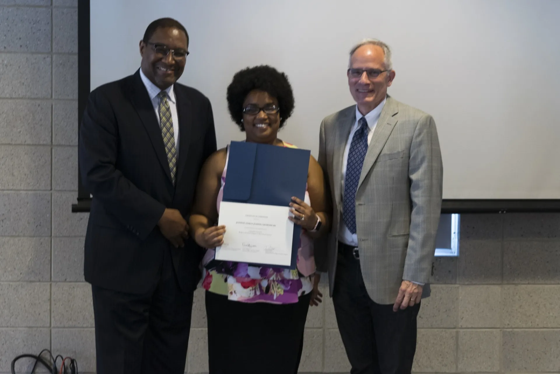 Dennis Mitchell, Jazmine-Saskya Joseph-Chowdhury, and Carlos Alonso