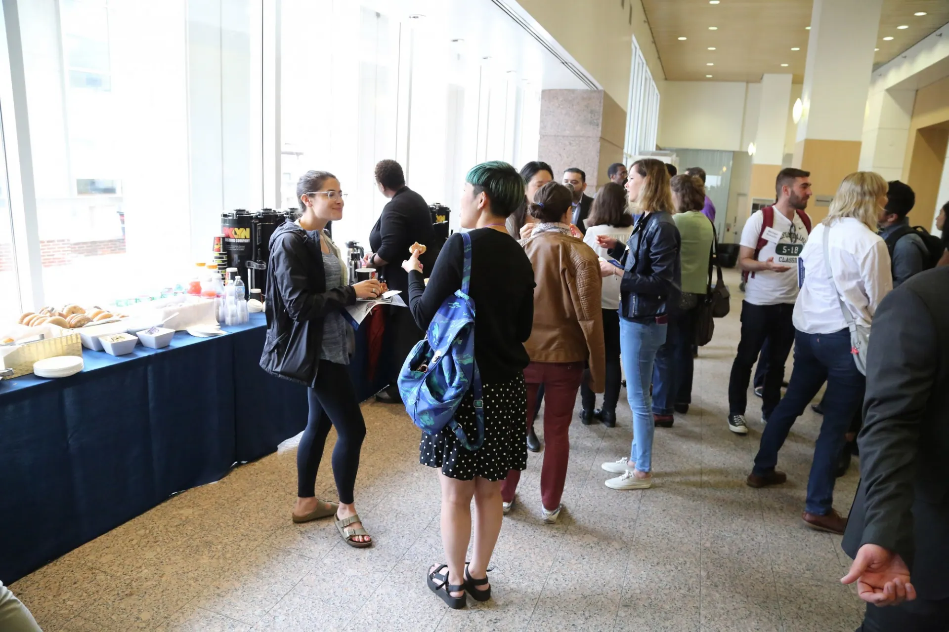 Some coffee and chatter in between presentations. 